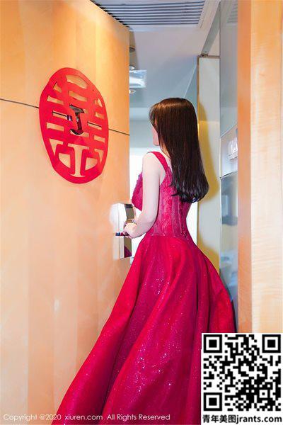 [糯美子]-艳红新娘礼服写真