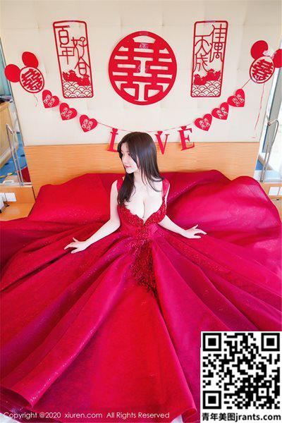 [糯美子]-艳红新娘礼服写真