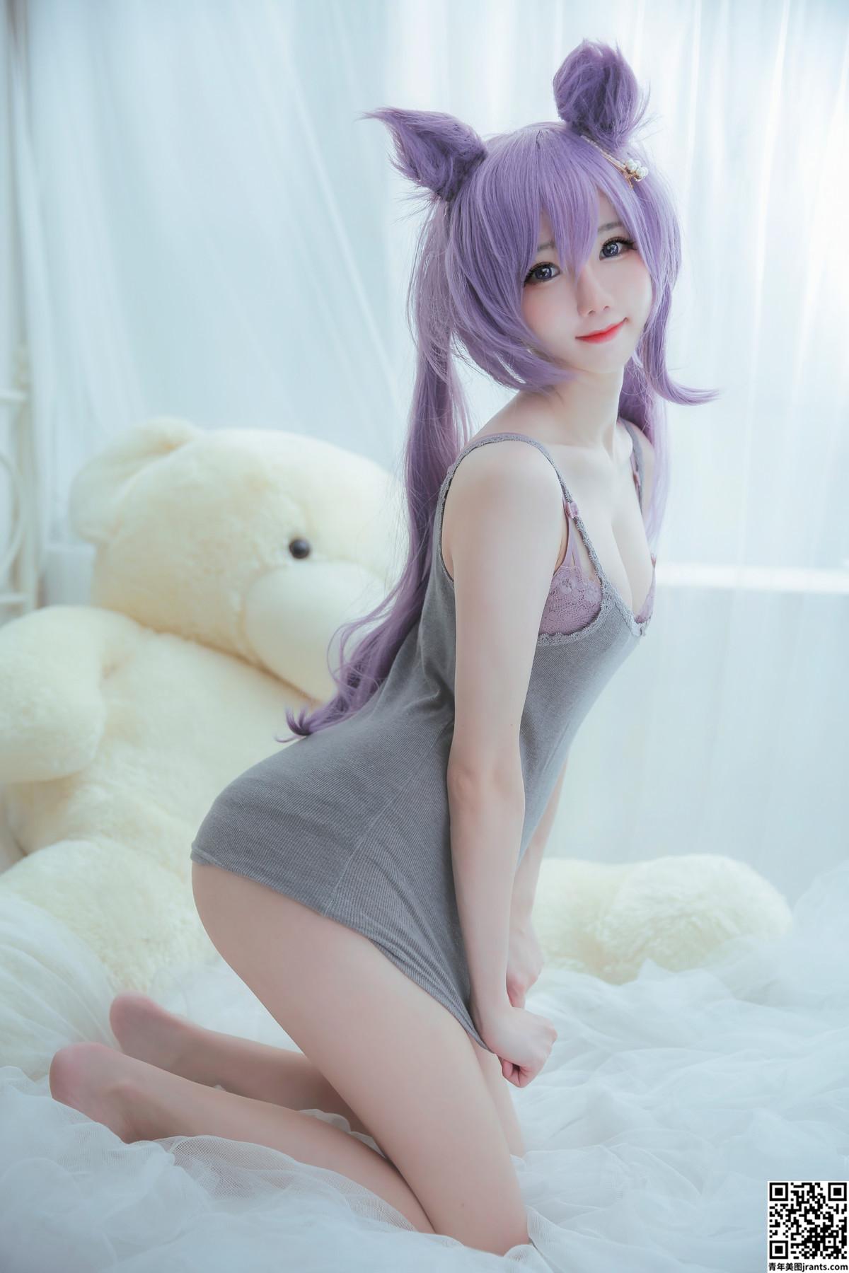 Sally多啦雪 Cosplay Keqing 刻晴 Lingerie Ver