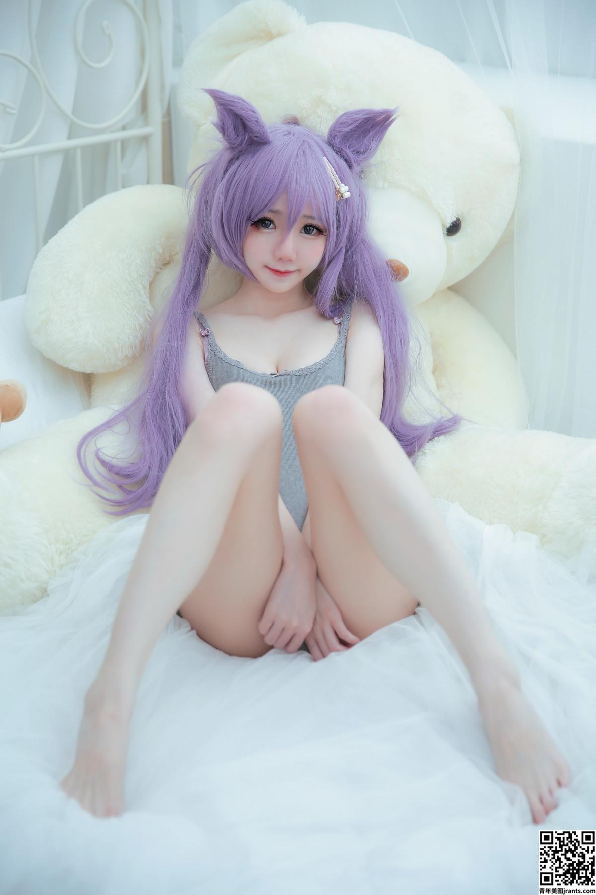 Sally多啦雪 Cosplay Keqing 刻晴 Lingerie Ver