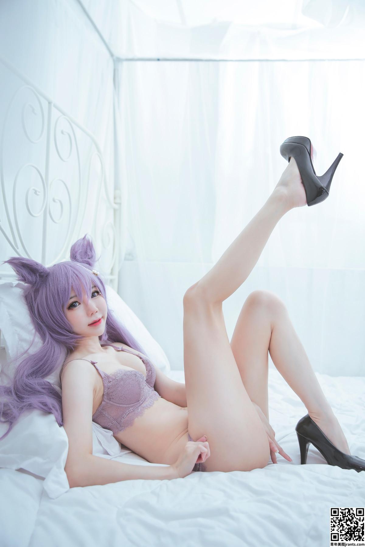 Sally多啦雪 Cosplay Keqing 刻晴 Lingerie Ver