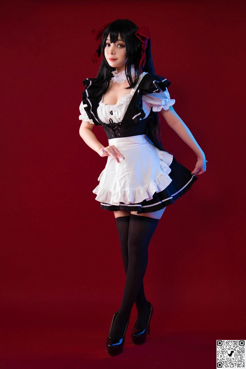 (Cosplay) Umeko J &#8211; Kurumi Tokisaki Maid