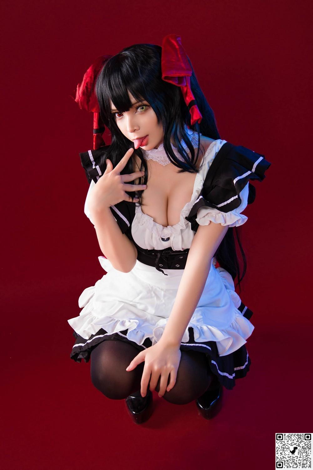 (Cosplay) Umeko J &#8211; Kurumi Tokisaki Maid