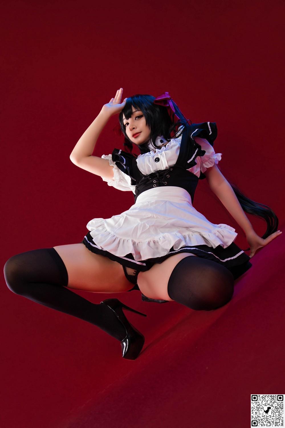 (Cosplay) Umeko J &#8211; Kurumi Tokisaki Maid