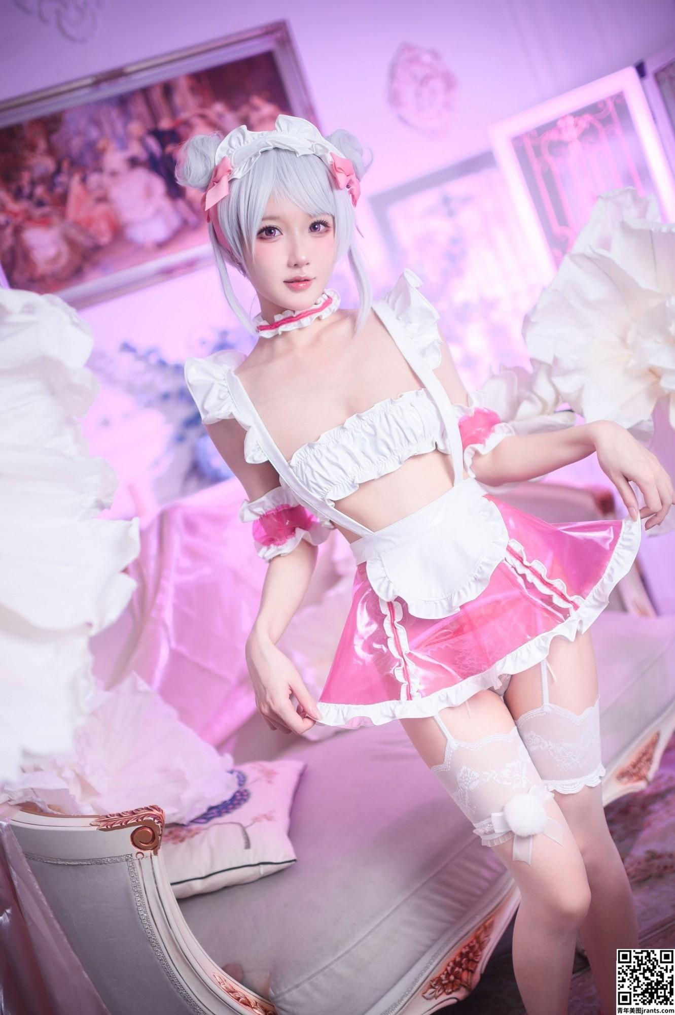 [Coser] 阿包也是兔娘 – 七夕粉粉女仆 (48P)