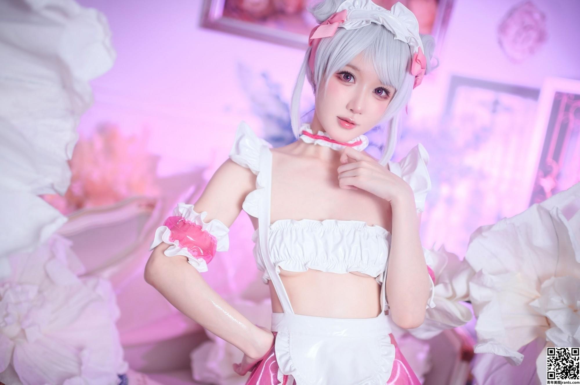 [Coser] 阿包也是兔娘 – 七夕粉粉女仆 (48P)